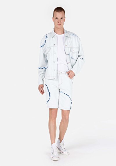 صورة من عادي مناسب متوسط الخصر رجالي شورت جان طبيعي