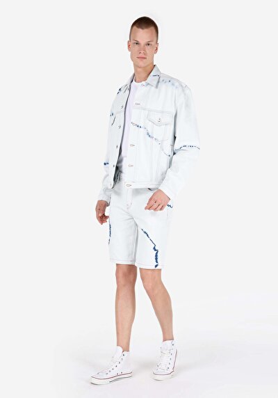 اعرض التفاصيل لـ عادي مناسب متوسط الخصر رجالي شورت جان طبيعي