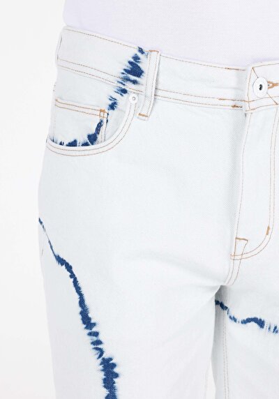 اعرض التفاصيل لـ عادي مناسب متوسط الخصر رجالي شورت جان طبيعي