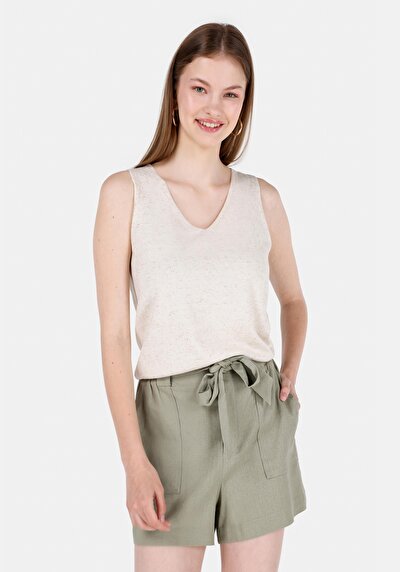 صورة من Slim Fit سترة Ecru نسائية