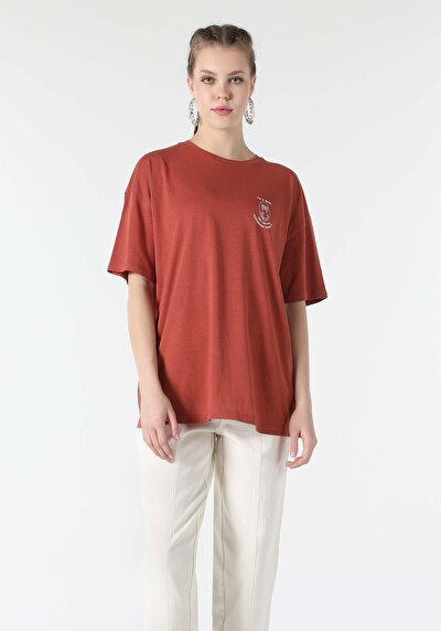 اعرض التفاصيل لـ بني للنساء تي شيرت بأكمام قصيرة