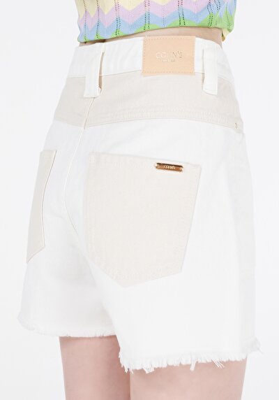 اعرض التفاصيل لـ أمي فيت الخصر العالي نسائي نيلي جان شورت