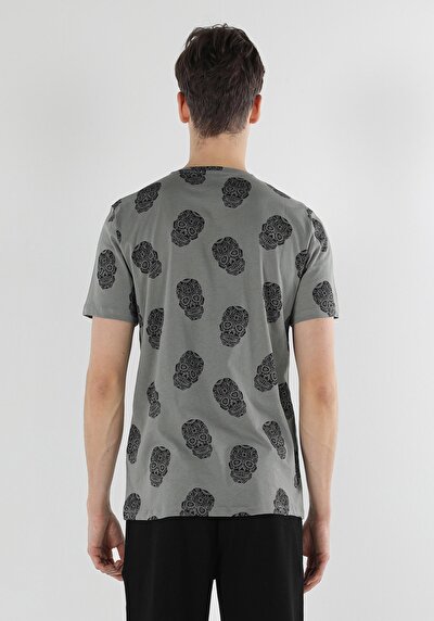 اعرض التفاصيل لـ أخضر للرجال تي شيرت بأكمام قصيرة