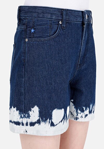 اعرض التفاصيل لـ أمي فيت الخصر العالي نسائي نيلي جان شورت