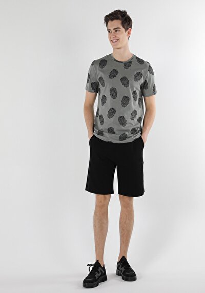 اعرض التفاصيل لـ أخضر للرجال تي شيرت بأكمام قصيرة