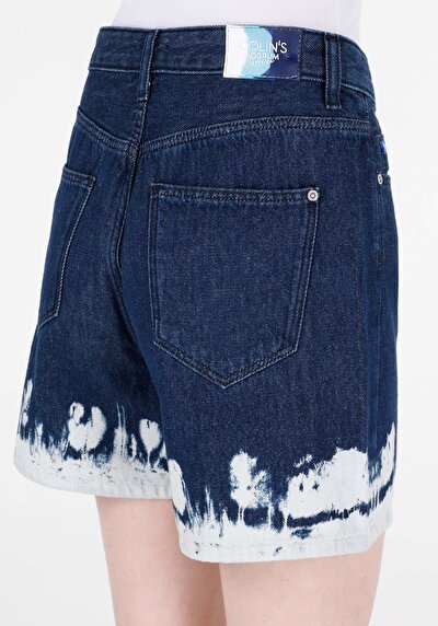 اعرض التفاصيل لـ أمي فيت الخصر العالي نسائي نيلي جان شورت