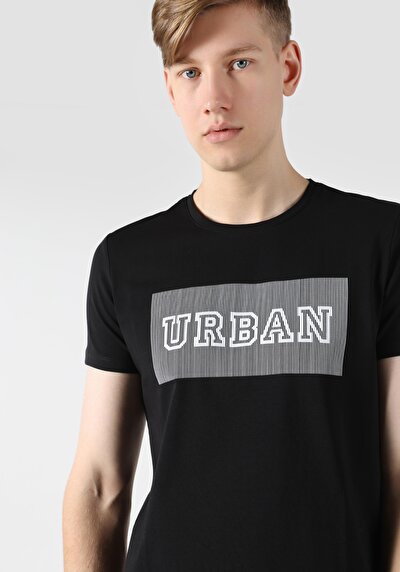 اعرض التفاصيل لـ ضيق قصة رقبة مستديرة مستقيم رجالي أسود كم قصير تي شيرت