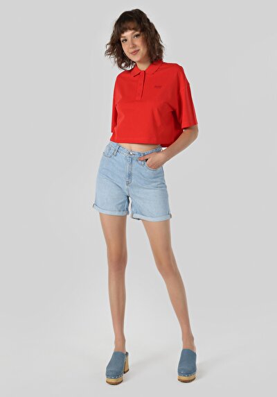 صورة من مام فيت خصر عالي نسائي شورت جان أسود