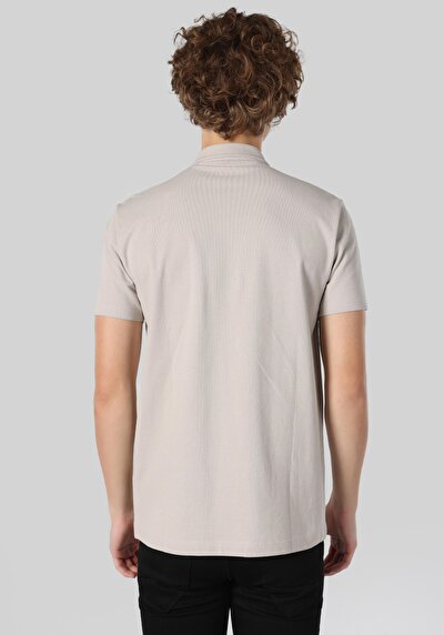 صورة من بولو الرقبة مستقيم رجالي حجر كم قصير تي شيرت