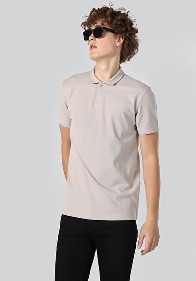 صورة من بولو الرقبة مستقيم رجالي حجر كم قصير تي شيرت