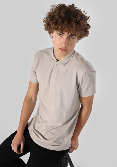 اعرض التفاصيل لـ   بولو الرقبة مستقيم رجالي حجر كم قصير تي شيرت