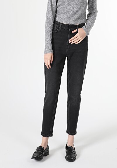 اعرض التفاصيل لـ أمي  ارتفاع الخصر تقلص الساق الجينز النسائي