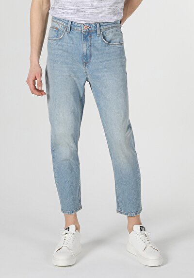 اعرض التفاصيل لـ Carrot Fit Drop Crotch الساق الجزر الجينز النيلي للرجال