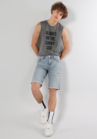 اعرض التفاصيل لـ عادي   الخصر رجالي الدنيم جان شورت