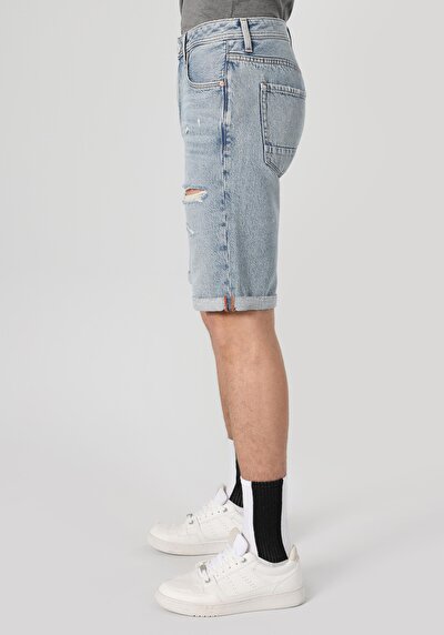 اعرض التفاصيل لـ عادي   الخصر رجالي الدنيم جان شورت