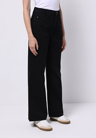 اعرض التفاصيل لـ   خصر عالي ساق واسعة جينز نسائي جينز