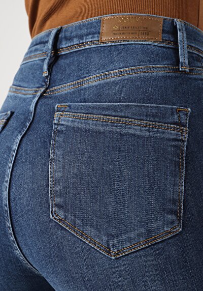 اعرض التفاصيل لـ نحيف   الخصر مستقيم الساق الجينز النسائي