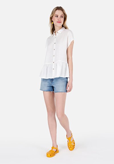 صورة من أمي فيت الخصر العالي نسائي نيلي جان شورت