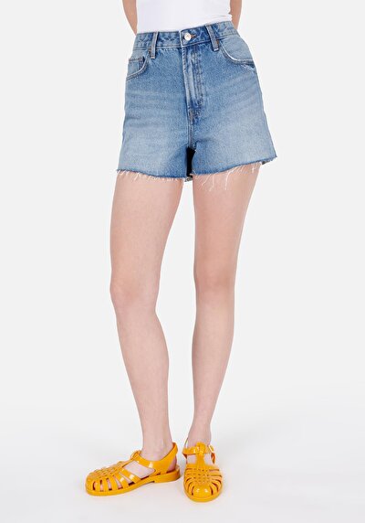 صورة من أمي فيت الخصر العالي نسائي نيلي جان شورت