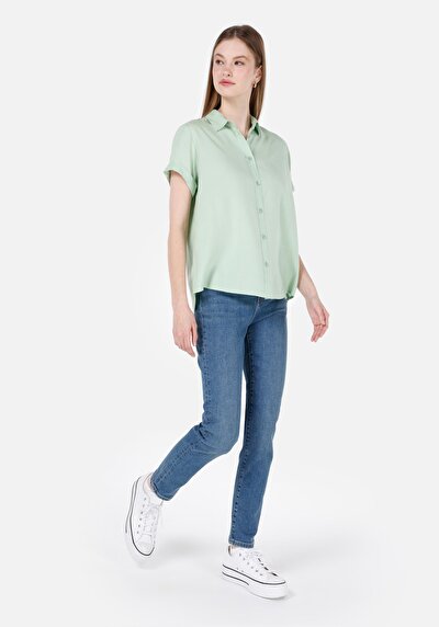 اعرض التفاصيل لـ سليم فيت جينز نسائي أزرق داكن