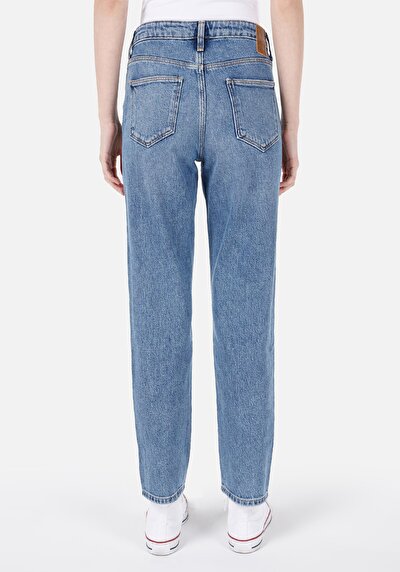 اعرض التفاصيل لـ مام فيت سليم الساق الجينز النسائي النيلي