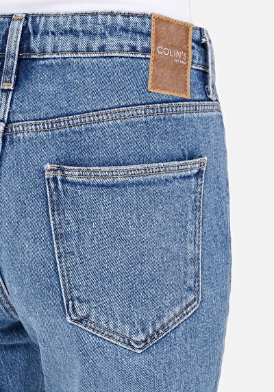 اعرض التفاصيل لـ مام فيت سليم الساق الجينز النسائي النيلي