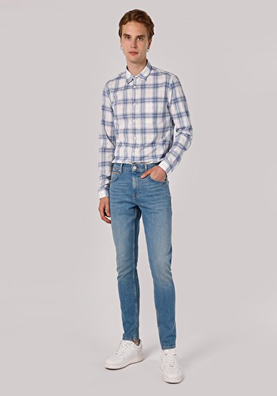 صورة من نحيف  خصر منخفض ضيق الساق جينز رجالي