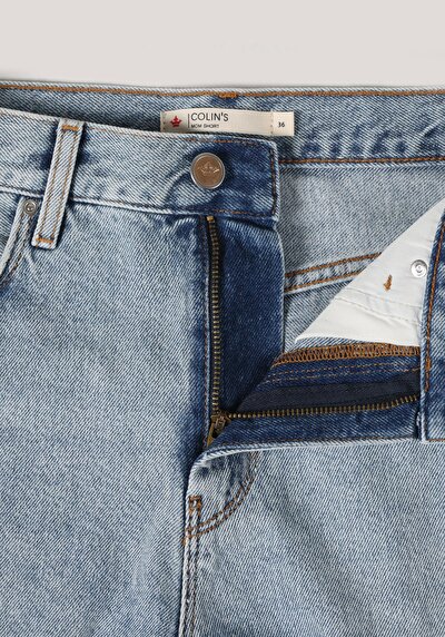 اعرض التفاصيل لـ أمي قصيرة الارتفاع الخصر نسائي نيلي جان شورت