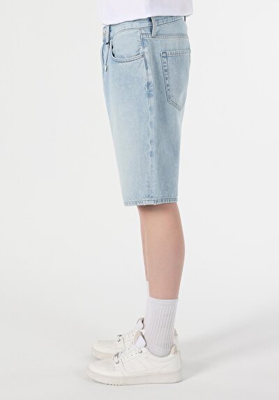 اعرض التفاصيل لـ فضفاض  خصر متوسط للرجال شورت جان أسود