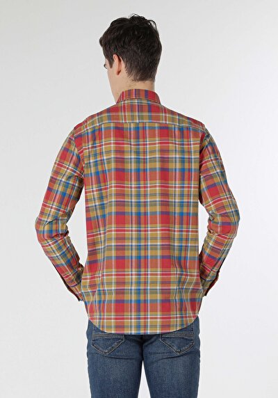 صورة من متعدد الألوان للرجال قميص كم طويل