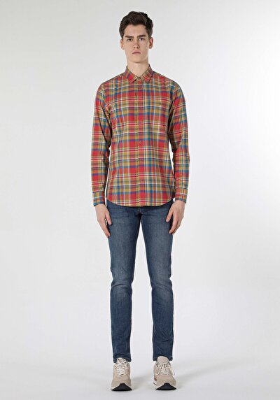 اعرض التفاصيل لـ متعدد الألوان للرجال قميص  كم طويل