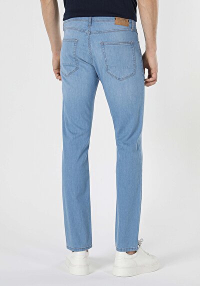 صورة من 044 كارل منخفض الخصر مستقيم الساق مستقيم صالح أزرق فاتح الرجال الجينز بنطالونCl1042818