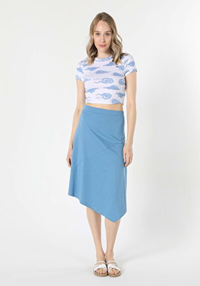 صورة من أزرق للنساء تنورة