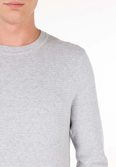 اعرض التفاصيل لـ   رقبة مستديرة جاكار سترة بيضاء للرجال