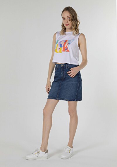 صورة من أزرق للنساء تنورة