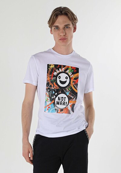 اعرض التفاصيل لـ عادي قصة رقبة مستديرة رجالي أبيض كم قصير تي شيرت