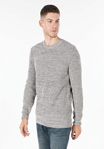 صورة من ضيق قصة برقبة مستديرة جاكار سترة رجالية بيج