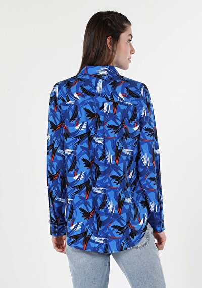 اعرض التفاصيل لـ متعدد الألوان للنساء قميص  كم طويل