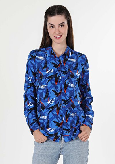 اعرض التفاصيل لـ متعدد الألوان للنساء قميص  كم طويل