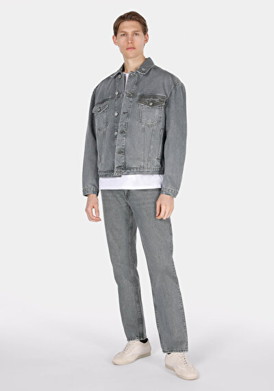 صورة من عادي   الخصر مستقيم الساق الجينز الأسود للرجال