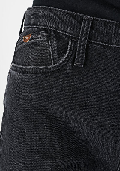 اعرض التفاصيل لـ أمي  ارتفاع الخصر تقلص الساق الجينز النيلي للنساء