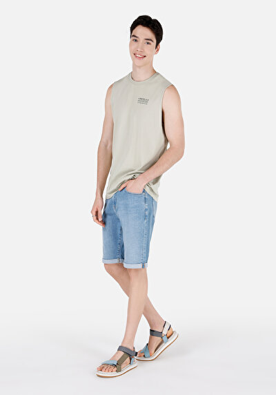 اعرض التفاصيل لـ رومال فيت بلوزة دبابة أخضر للرجال