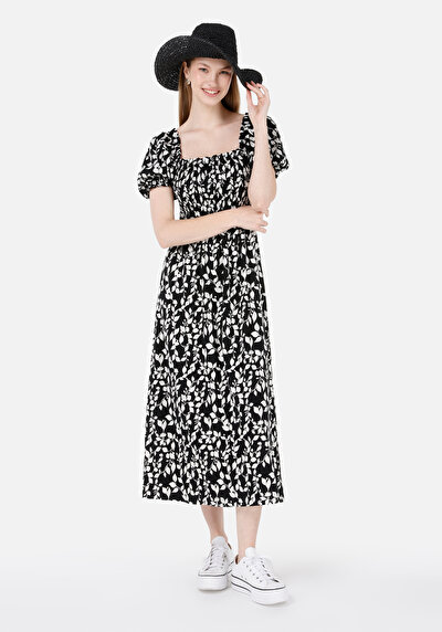 صورة من عادي فستان بطيخ أسود نسائي