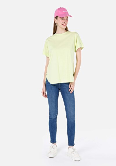 صورة من ضيق  ارتفاع الخصر سوبر ضيق الساق نسائي نيلي جينز