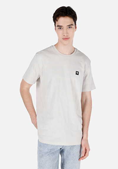 صورة من   رقبة مستديرة جاكار رجالي حجر كم قصير تي شيرت