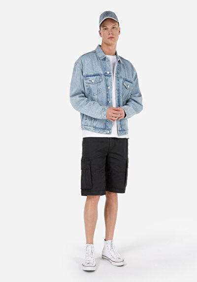 صورة من عادي   الخصر مستقيم شورتات أنثراسايت للرجال