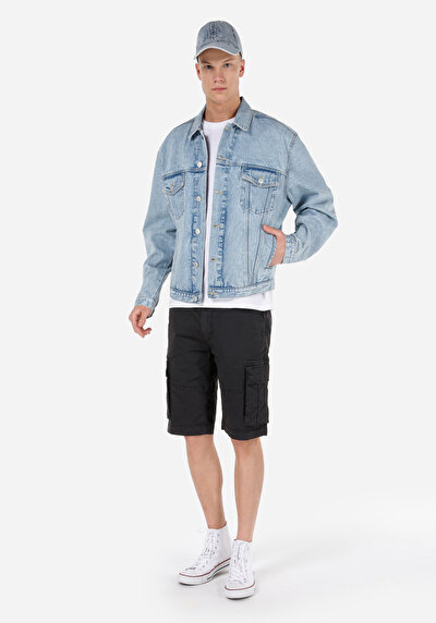 صورة من عادي الخصر مستقيم شورتات أنثراسايت للرجال