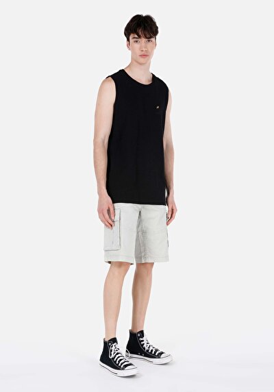 صورة من عادي   الخصر مستقيم شورتات حجرية رجالية