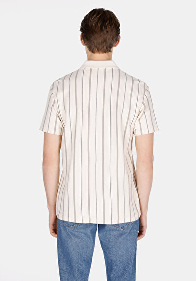 صورة من كومفورت فيت بولو الرقبة جاكار رجالي إيكرو كم قصير تي شيرت