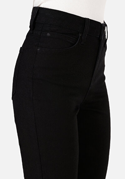 اعرض التفاصيل لـ نحيف  خصر متوسط ساق مستقيمة نسائي جينز أسود